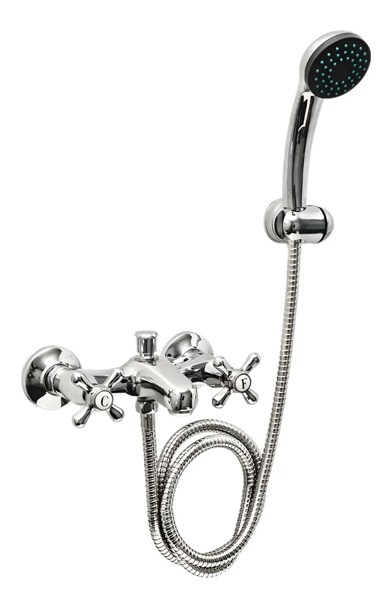 Griferia Ducha Aqualaf 6038 Liwen Exterior Con Transf P Acabado Cromado